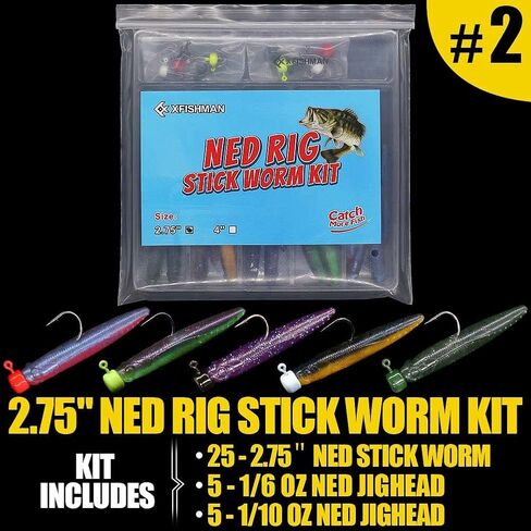 Ned-Rig-Kit-Finesse-Baits-Soft-Plastic-Worms-Fising-إغراء لعصا البيس سويمبيت جراد البحر السحر Shroom Ned Jig Head Kit in Kuwait