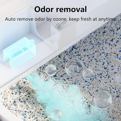 CATBOAT Self Cleaning Cat Litter Box Scoop Free Automatic Cat Litter Box Smart with APP Control (2.4Ghz WiFi), Odor Removal, Safe Lock, Quiet Large Space for Cats Kitty Self Scooping Auto Litter Box in Kuwait