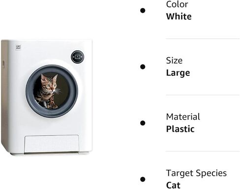 CATBOAT Self Cleaning Cat Litter Box Scoop Free Automatic Cat Litter Box Smart with APP Control (2.4Ghz WiFi), Odor Removal, Safe Lock, Quiet Large Space for Cats Kitty Self Scooping Auto Litter Box in Kuwait