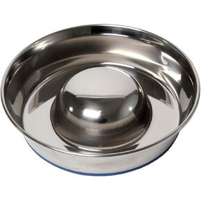 OurPets DuraPet Slow Feed Premium Stainless Steel Bowl (Heavyweight Durable Stainless Steel Bowls, Dog Food Bowl, and Dog Water Bowl) Great Alternative to Snuffle Mat for Dogs-Medium in Kuwait