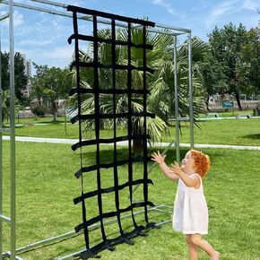 CL CLC 8 ft X 4 ft Climbing Cargo Net Black (104inch x 57 inch) - Playground Cargo Net - Climbing Net for Swingset - Indoor Climbing Net - Climbing Ladder in Kuwait