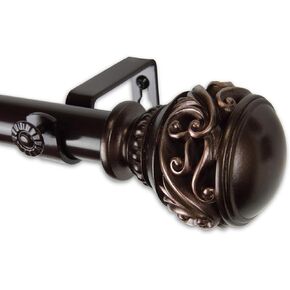 Rod Desyne 1" Isabella Curtain Rod, 66-120 inch, Satin Nickel in Saudi Arabia