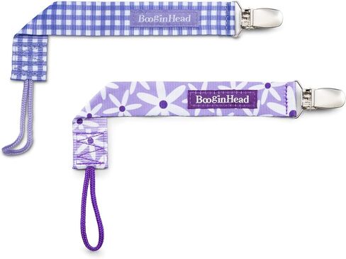 BooginHead by Infantino Pacifier Clip Baby Pacifier Holder PaciGrip 2-Pack, Blue Arrows in Kuwait
