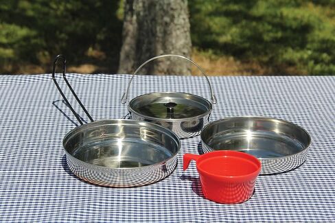 Texsport 5 pc Stainless Steel Camping Cookware Outdoor Mess Kit in Kuwait