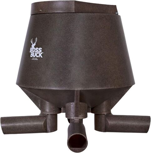Boss Buck Hunting Durable Lightweight Plastic Windproof Waterproof Gravity Feed Deer Post Feeder with 4 Removable Tubes and Lid in Saudi Arabia