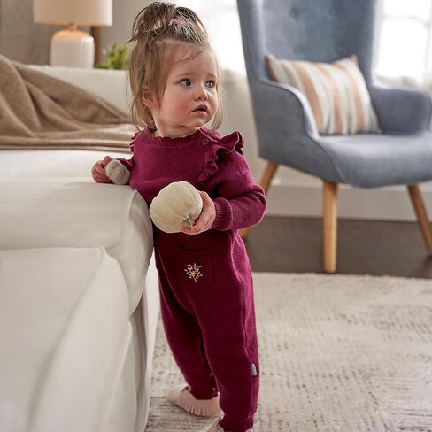 Gerber Baby Girls Sweater Knit Romper Jumpsuit in Kuwait