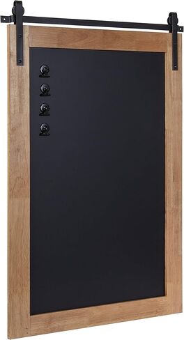 Kate and Laurel Samuels Wood Framed Wall Chalkboard, 24x36, Rustic Brown/Black in Kuwait