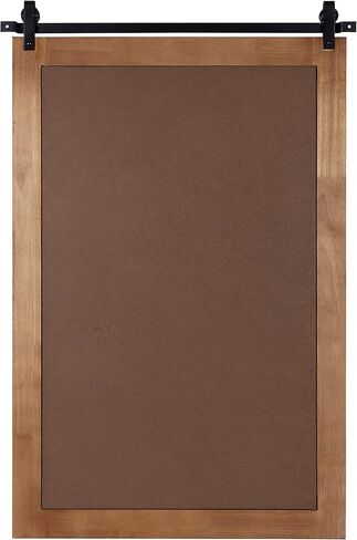 Kate and Laurel Samuels Wood Framed Wall Chalkboard, 24x36, Rustic Brown/Black in Kuwait