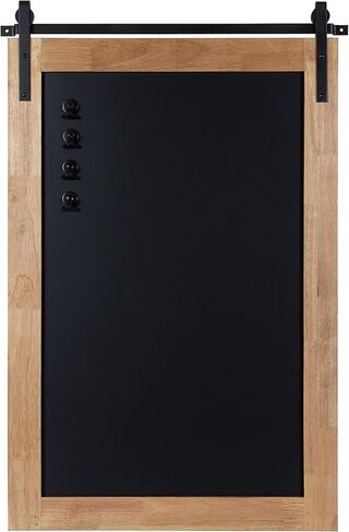 Kate and Laurel Samuels Wood Framed Wall Chalkboard, 24x36, Rustic Brown/Black in Kuwait