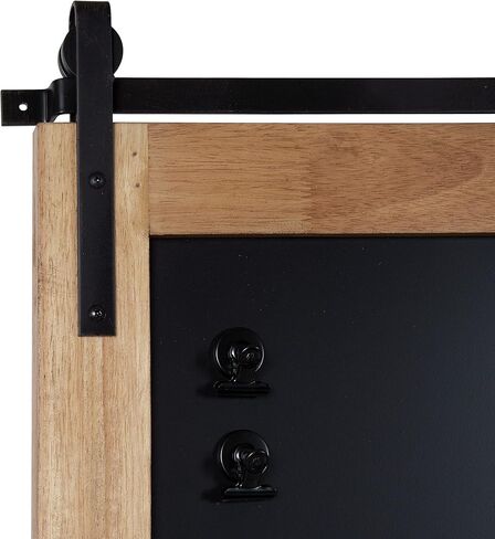 Kate and Laurel Samuels Wood Framed Wall Chalkboard, 24x36, Rustic Brown/Black in Kuwait