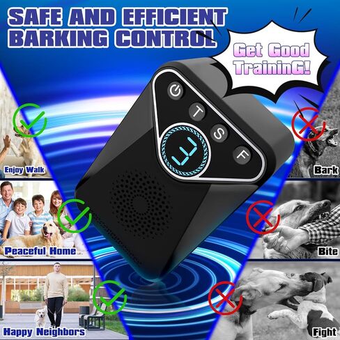 أجهزة ردع لحاء الكلاب، جهاز مضاد للنباح قابل لإعادة الشحن للكلاب في الأماكن المغلقة يصل مداه إلى 50 قدمًا، أدوات تدريب وسلوك الكلاب، 9 أوضاع لصندوق النباح، أجهزة التحكم في نباح الكلاب، آمنة للبشر والكلاب in Kuwait