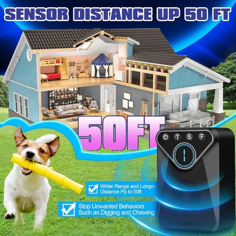 أجهزة ردع لحاء الكلاب، جهاز مضاد للنباح قابل لإعادة الشحن للكلاب في الأماكن المغلقة يصل مداه إلى 50 قدمًا، أدوات تدريب وسلوك الكلاب، 9 أوضاع لصندوق النباح، أجهزة التحكم في نباح الكلاب، آمنة للبشر والكلاب in Kuwait