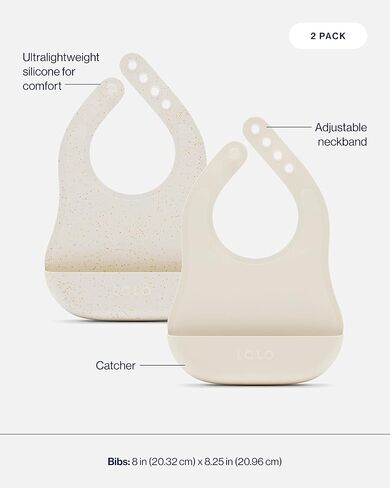 Lalo First Bites Silicone Baby Feeding Set - Baby Led Weaning Supplies - Non-Toxic Silicone - Includes 1 Bib, 2 Spoons, Training Cup, Suction Plate and Bowl - 6 Pieces - Grapefruit in Saudi Arabia