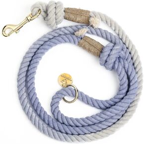 Light Blue Ombre Handmade Rope Leashes for Dogs Rope Dog Leash Rope Cute Dog Leash Braided Dog Leash Cotton Rope Leash for Medium Dogs Large Dogs 5FT Organic Cotton in Kuwait