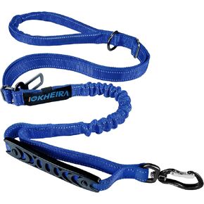 IOKHEIRA Multifunctional Leash with Car Seatbelt for Large, Medium Dogs, Adjustable, 4-6 FT Strong Bungee Leash