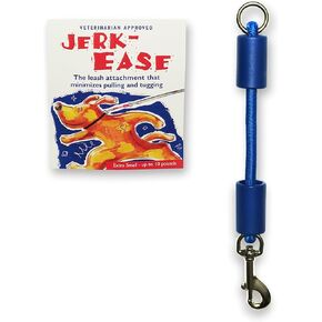 تمديد مقود الكلاب JERK-EASE BUNGEE - ملحق ممتص الصدمات الحاصل على براءة اختراع يحميك أنت وكلابك - يعمل مع أي مقود أو طوق أو حزام - وهو أمر ضروري للمقاود القابلة للسحب - اختر الحجم / اللون أدناه in Kuwait