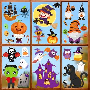 AREOK عيد الميلاد نافذة يتمسك للنوافذ الزجاجية، 500+ ملصقات نافذة عيد الميلاد الشارات، زينة نافذة عيد الميلاد، على الوجهين عيد الميلاد عطلة الشتاء ندفة الثلج نافذة يتمسك سانتا الرنة ثلج in Kuwait