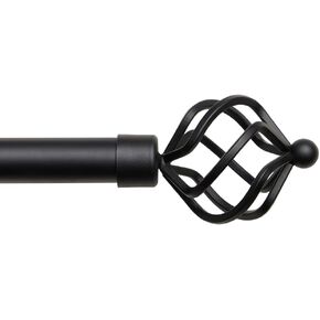 Exclusive Home Torch 1" Indoor/Outdoor Curtain Rod and Finial Set, Matte Bronze, Adjustable 84"-160" in Saudi Arabia
