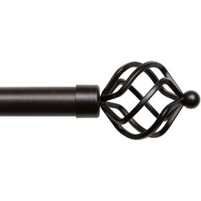 Exclusive Home Torch 1" Indoor/Outdoor Curtain Rod and Finial Set, Matte Bronze, Adjustable 84"-160" in Kuwait