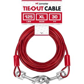 Tuff Pupper Dog Tie Out Cable, 50 ft Heavy Duty Lead for up to 250 lb Dogs in Kuwait