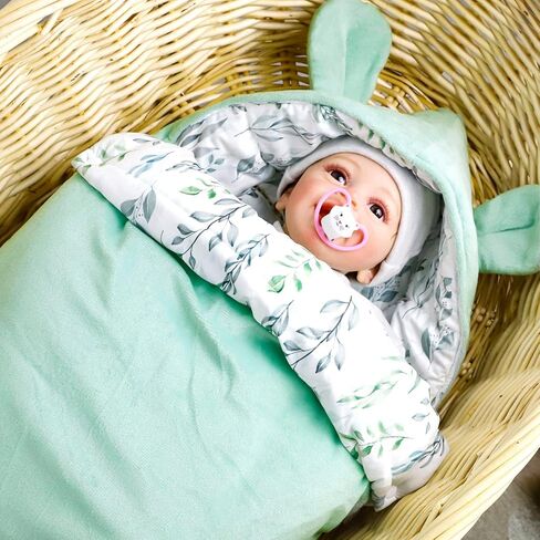 غطاء مقعد سيارة للأطفال، أغطية مقاعد السيارة للأطفال، حقيبة رايات دافئة ومريحة للأطفال، غطاء حاملة الأطفال 3 في 1 للأولاد والبنات، ورقة خضراء in Kuwait