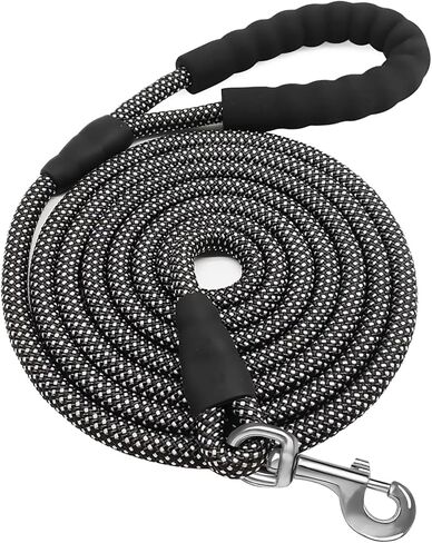 Long Dog Leash for Dog Training Leash 30FT Reflective Long Leash for Dog Long Line Dog Leash Check Cord Rope with Swivel Hook and Comfortable Padded Handle for Large Medium Small Dog Walking Camping in Kuwait