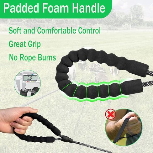 Long Dog Leash for Dog Training Leash 30FT Reflective Long Leash for Dog Long Line Dog Leash Check Cord Rope with Swivel Hook and Comfortable Padded Handle for Large Medium Small Dog Walking Camping in Kuwait