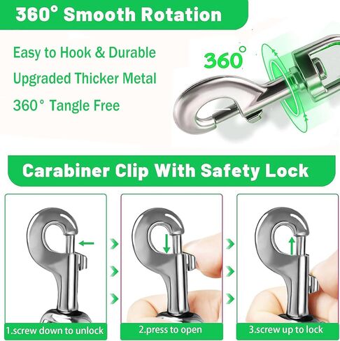 Long Dog Leash for Dog Training Leash 30FT Reflective Long Leash for Dog Long Line Dog Leash Check Cord Rope with Swivel Hook and Comfortable Padded Handle for Large Medium Small Dog Walking Camping in Kuwait