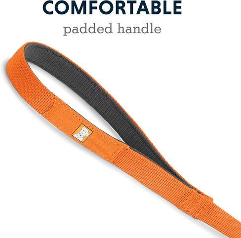 Ruffwear Dog Lead, Strong and Lightweight, All Size Breeds, Length: 1.5 m (5 ft), Width: 20 mm (0.75 in), Orange Poppy, Front Range Leash, 4075-801 in Kuwait