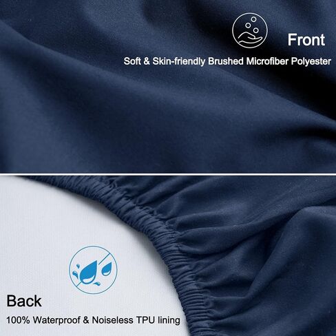 david's kids Waterproof Crib Sheets Fitted 2 Pack, Ultra Soft Breathable Crib Mattress Protector for Boys Girls Neutral, Fit Standard Crib Mattress and Toddler Mattresses, Black in Saudi Arabia