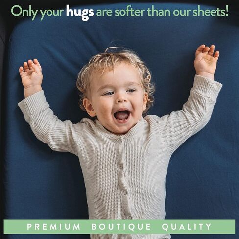 Joey + Joan Fitted Crib Sheets 28 x 52 – Compatible with Standard Crib Mattress and Toddler Bed – 100% Jersey Cotton – Light + Dark Sage Green – 2 Pack in Saudi Arabia