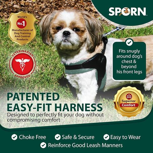 Sporn Easy-Fit Mesh Dog Harness Small Sized Dog, Gray Soft Fabric Nylon No Choke Dog Harness Small Size Dog, Breathable & Easy Dog Walking Harness, Provides to Small Breeds in Saudi Arabia