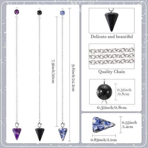 Yulejo Pendulum Holder Crystal Shelf Black Crystal Display Shelf Pendulum Display Stand with Hand Moon Witch Stuff Wooden Pendulum Holder Stand with 3 Pieces Crystals Stone for Crystal Essential Oil in Saudi Arabia