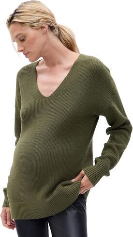 GAP Women's Maternity Cotton V-Neck Sweater in Kuwait