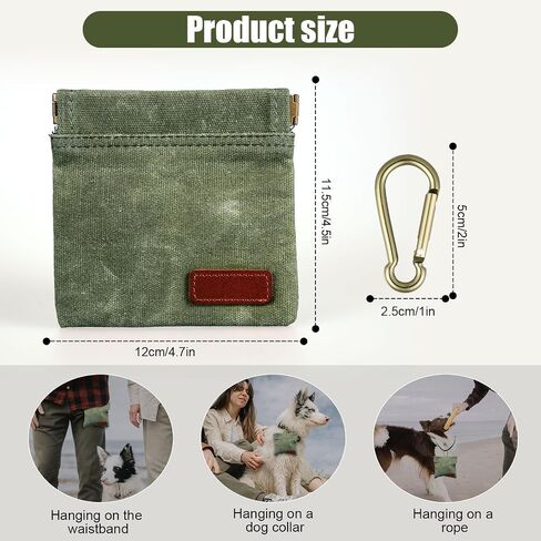 SAVITA Small Dog Treat Pouch, Puppy Training Treat Bag Waterproof Portable Dog Treat Pouch with Clip Dog Treat Training Pouch for Pet Travel Daily Outdoor Use (Brown) in Saudi Arabia