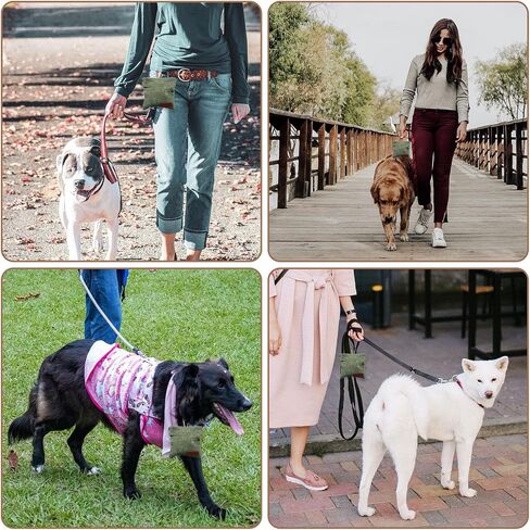 SAVITA Small Dog Treat Pouch, Puppy Training Treat Bag Waterproof Portable Dog Treat Pouch with Clip Dog Treat Training Pouch for Pet Travel Daily Outdoor Use (Brown) in Saudi Arabia
