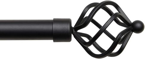 Exclusive Home Torch 1" Indoor/Outdoor Curtain Rod and Finial Set, Matte Bronze, Adjustable 84"-160" in Saudi Arabia