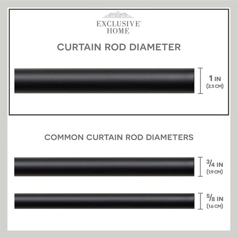 Exclusive Home Torch 1" Indoor/Outdoor Curtain Rod and Finial Set, Matte Bronze, Adjustable 84"-160" in Saudi Arabia
