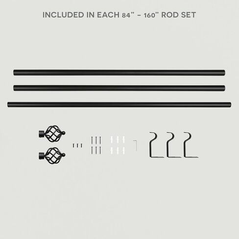 Exclusive Home Torch 1" Indoor/Outdoor Curtain Rod and Finial Set, Matte Bronze, Adjustable 84"-160" in Saudi Arabia
