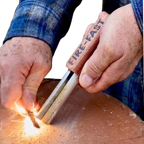 Fire-Fast Trekker. Best Emergency Waterproof Survival Fire Starter. Magnesium and Euro Fire Steel Ferro Rod. Compact Durable Tool for Bushcraft, Camping, Backpacking, Hiking, Hunting, or Bug Out Bag in Kuwait