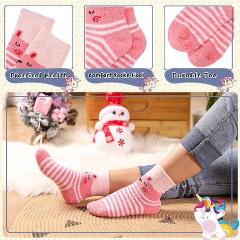 أطفال بنين بنات جوارب غامضة مع قبضة الأطفال الصغار عدم الانزلاق النعال لينة دافئة مريحة الشتاء رقيق الجوارب in Kuwait