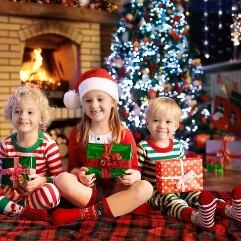 Suhine 30 Pairs Kids Christmas Fuzzy Socks Bulk Winter Cotton Socks Christmas Gift for Unisex Toddler Children in Saudi Arabia