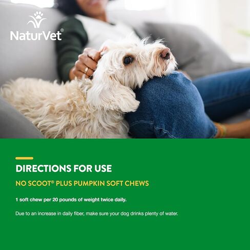 NaturVet No Scoot Stool and Bowel Supplement for Dogs - 120 Soft Chews in Kuwait