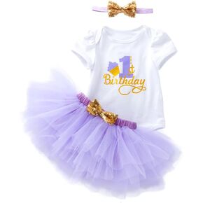Zusnxaxe طفل الفتيات الصيف سنة واحدة ملابس الرضع كشكش عيد ميلاد توتو فستان السراويل التنانير عقال مجموعات صور الدعائم in Kuwait