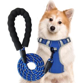 سرج للكلاب، سرج للحيوانات الاليفة بدون سحب، سترة كلاب مبطنة ناعمة قابلة للتعديل، سترة اكسفورد عاكسة مضادة للاختناق مع مقبض سهل التحكم in Kuwait