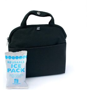 J.L. Childress MaxiCOOL 4 Bottle Breastmilk Cooler, Baby Bottle and Baby Food Bag, Insulated and Leak Proof, Ice Pack Included