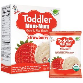 Toddler Mum-Mum Organic Rice Biscuits, Blueberry, Strawberry, Mango & Kiwi Variety Pack | 24 Count (Pack of 3) | Gluten Free, Allergen Free, Non-GMO | Toddler Snacks, Rice Rusk Crackers in Saudi Arabia