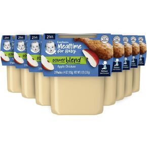 Gerber Baby Food 2nd Foods, Dinner, Sweet Potato & Turkey Puree, 4 Ounce Tubs, 2-Pack (Pack of 8)