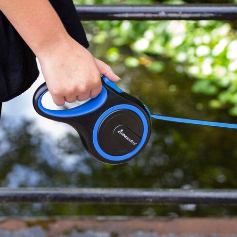 allpetsolutions Retractable Dog Leash Extending Lead - 110 lb Dogs; 26 ft - with Anti-Slip Brake, Release Button, Anti-Twist Lobster Clip, Soft Grip Handle - for Small, Medium, Large Pets - Purple in Saudi Arabia