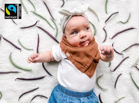 Indi Organic Baby Bandana Bibs – Fairtrade 4-Way Reversible Drool Bibs 5PK in Saudi Arabia